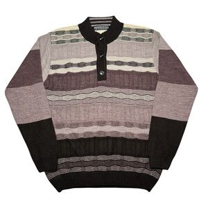 Vintage Brand Stuff JD Collection L/S Collarless Shirt Mens Medium